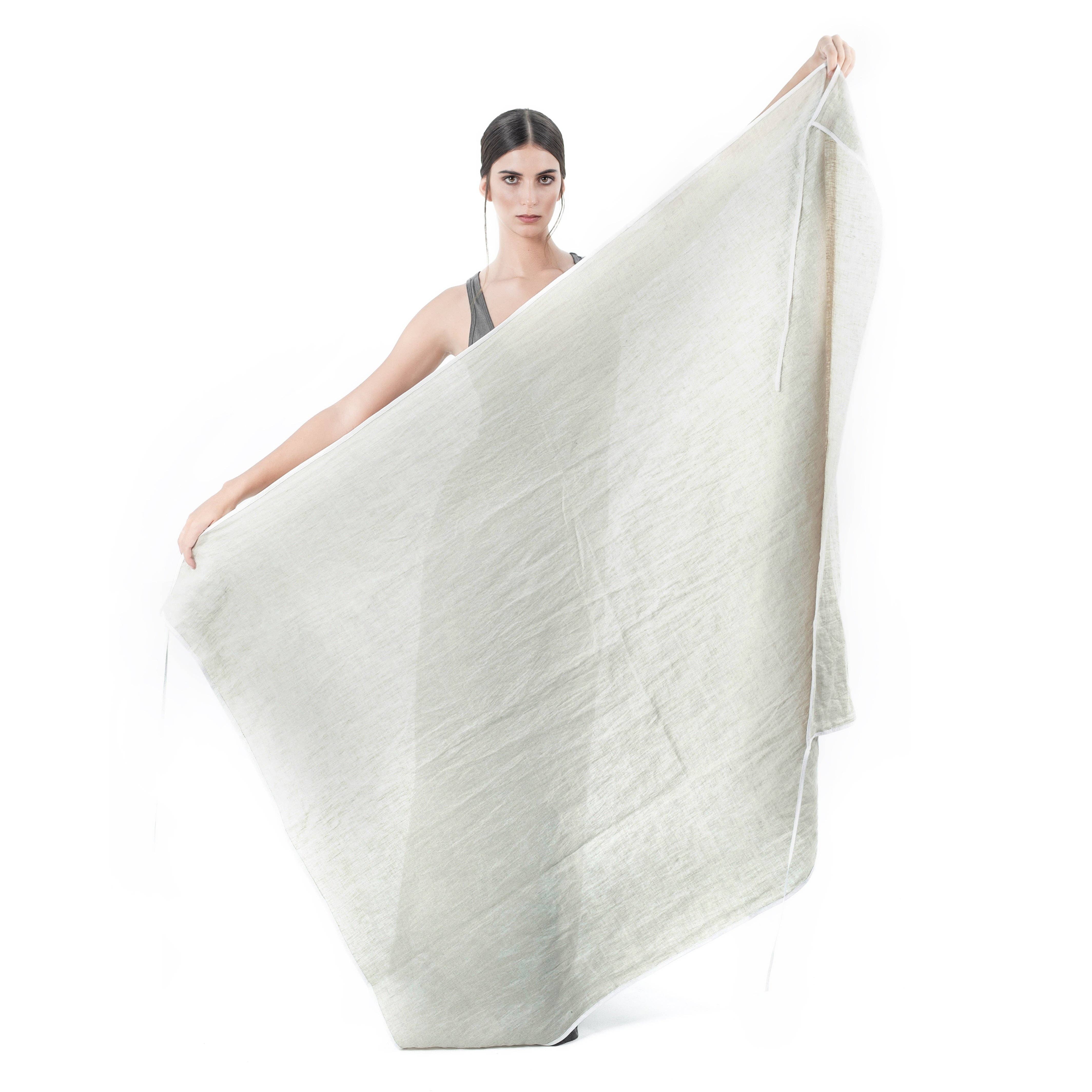 Linen & Leather Scarf