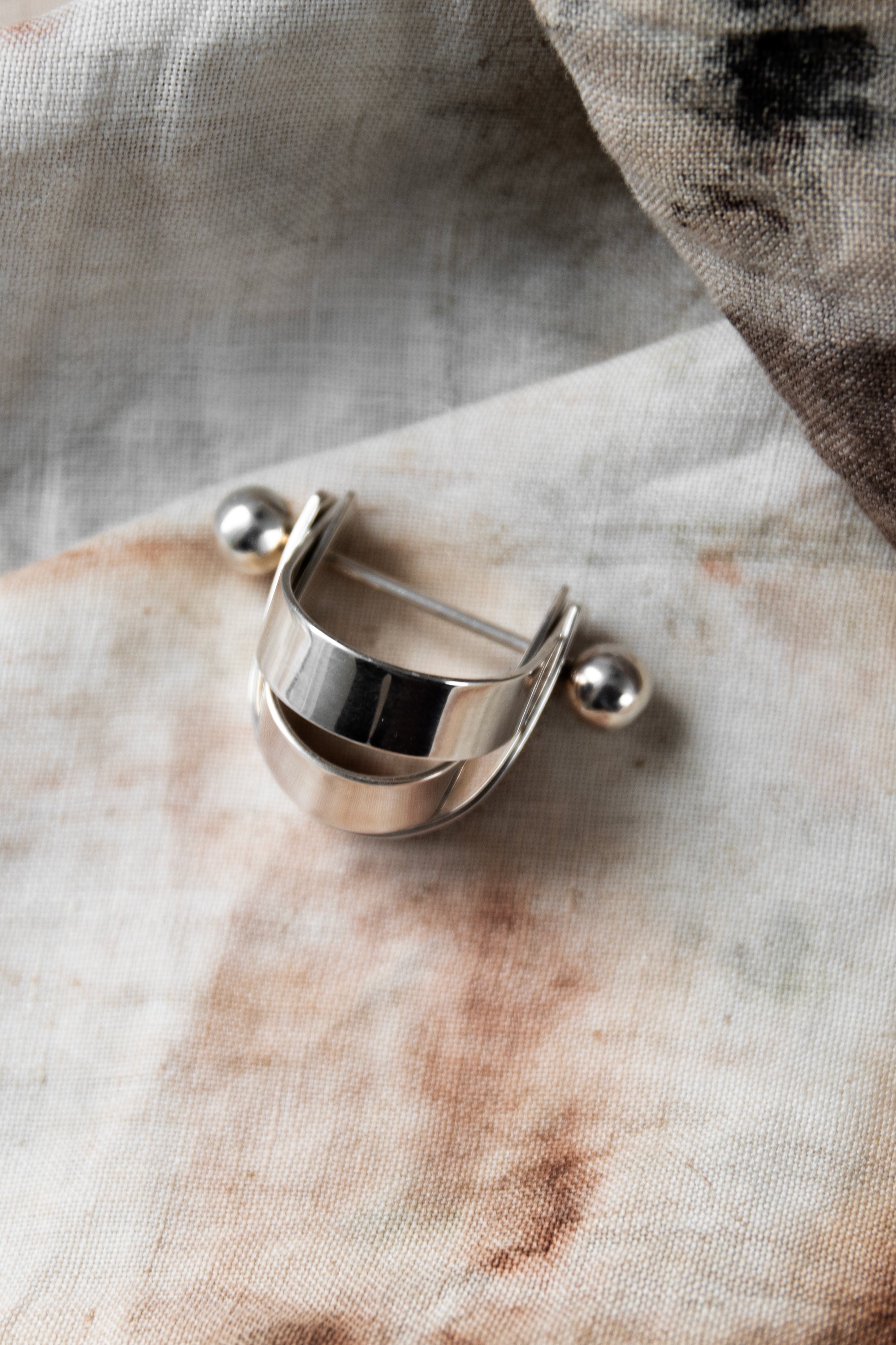 Overlap Sterling Silver Ring - - Accessories - Limited Edition Apparel, Accessories, and Original Fine Art Prints, Home Decor, Feminist Minimalist Gothic Design, Made to Order, Double Kick, Signed and Numbered