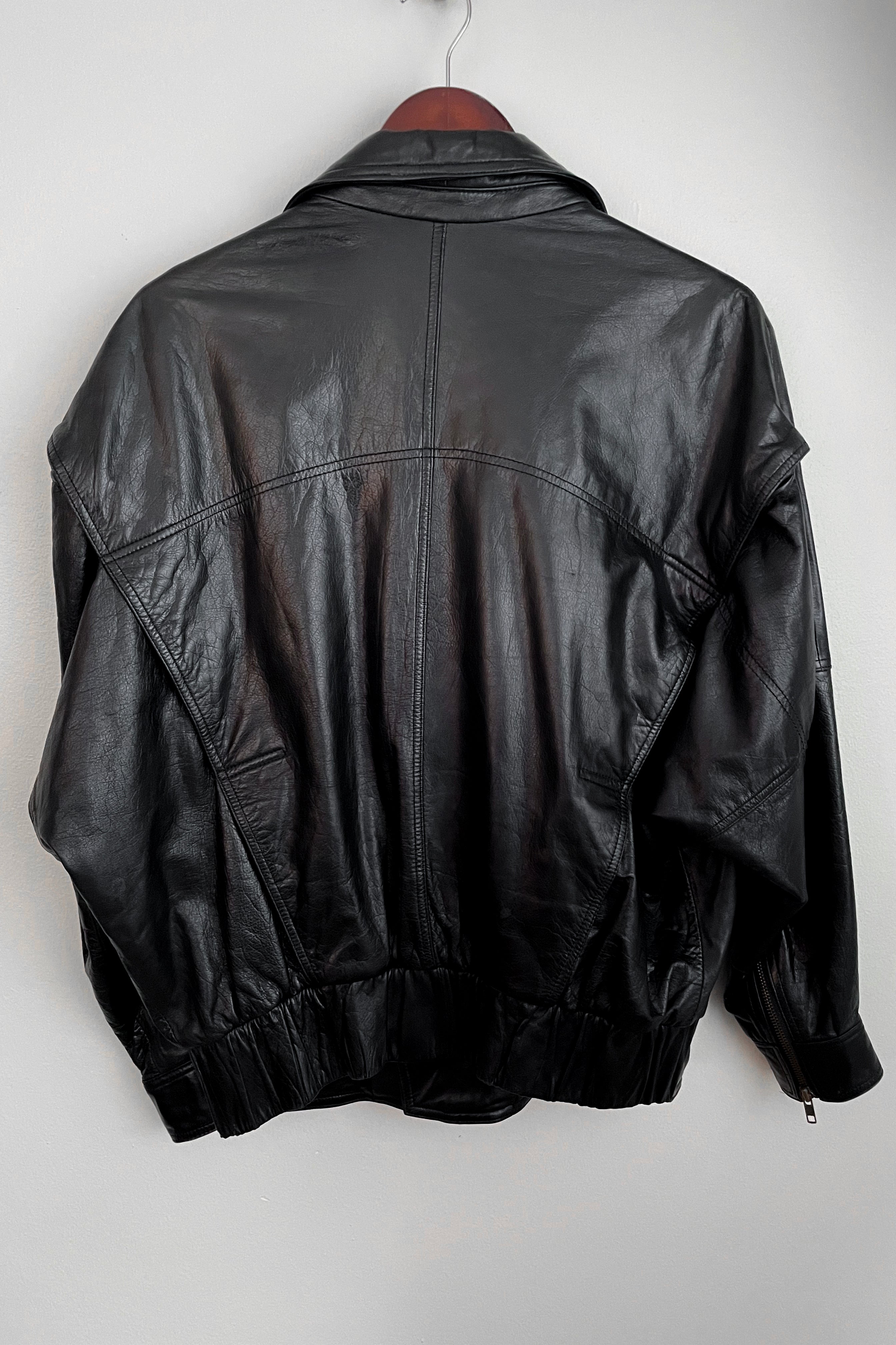 No. 0009 | Asymmetric Leather Jacket - - Apparel - Limited Edition Apparel, Accessories, and Original Fine Art Prints, Home Decor, Feminist Minimalist Gothic Design, Made to Order, Double Kick, Signed and Numbered