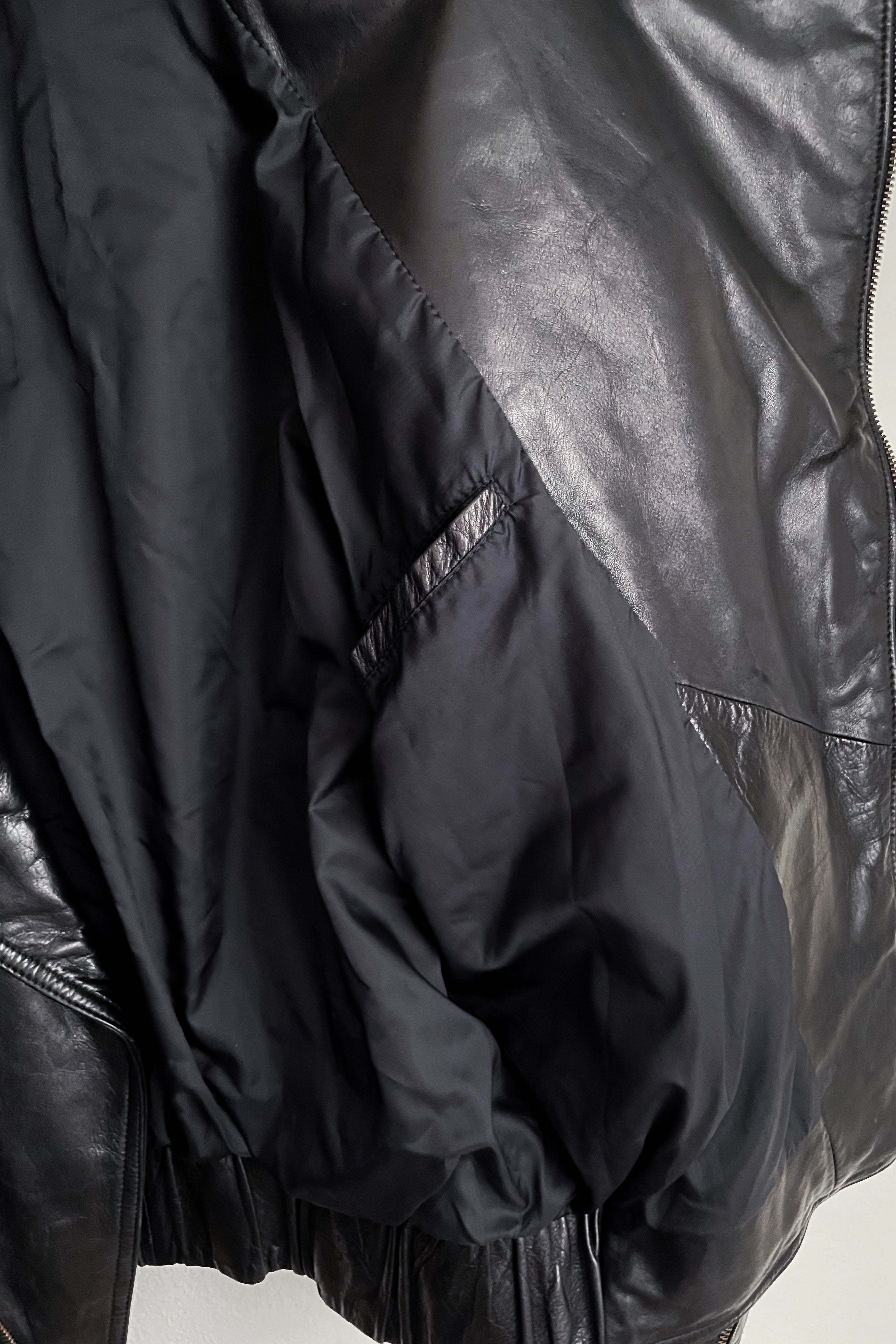 No. 0009 | Asymmetric Leather Jacket - - Apparel - Limited Edition Apparel, Accessories, and Original Fine Art Prints, Home Decor, Feminist Minimalist Gothic Design, Made to Order, Double Kick, Signed and Numbered