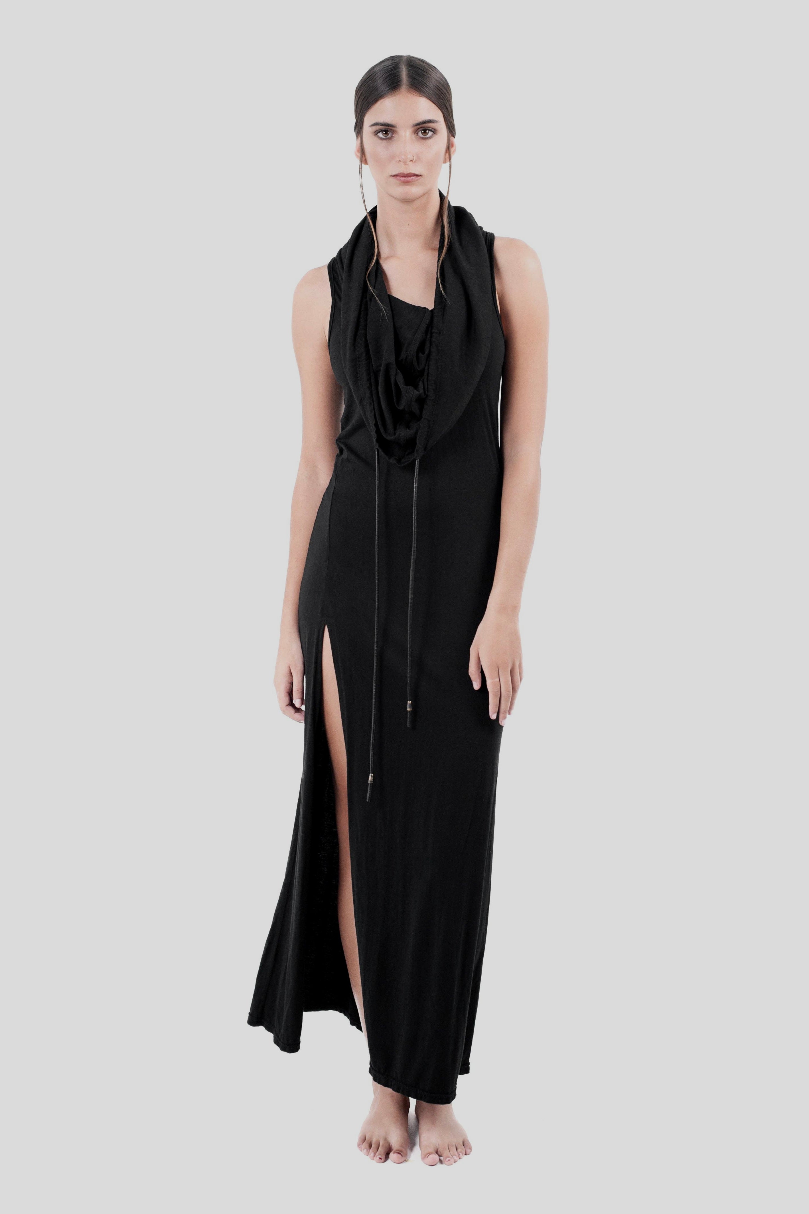 Makaira Dress - - Apparel - Limited Edition Apparel, Accessories, and Original Fine Art Prints, Home Decor, Feminist Minimalist Gothic Design, Made to Order, Double Kick, Signed and Numbered
