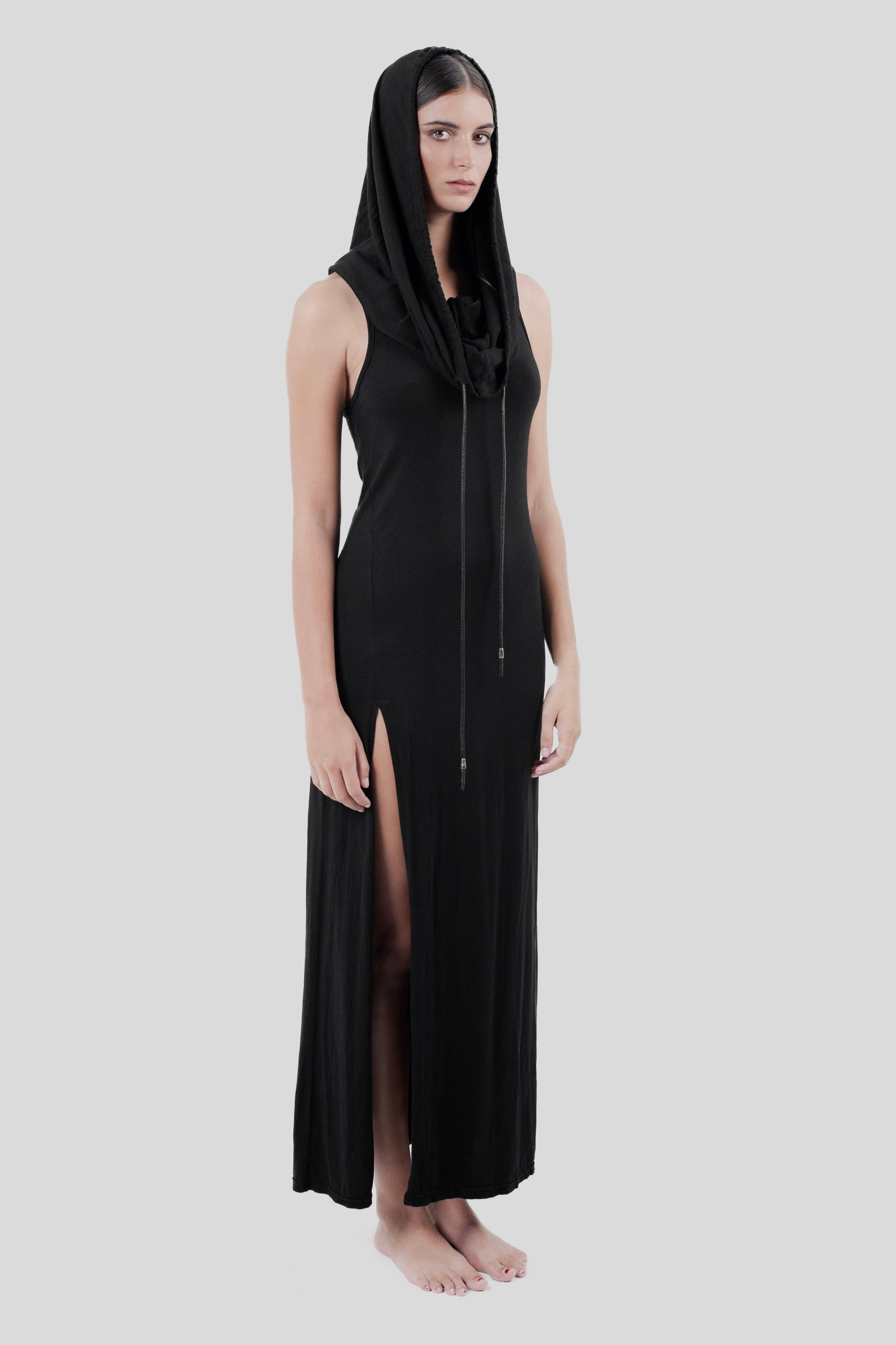 Makaira Dress - - Apparel - Limited Edition Apparel, Accessories, and Original Fine Art Prints, Home Decor, Feminist Minimalist Gothic Design, Made to Order, Double Kick, Signed and Numbered