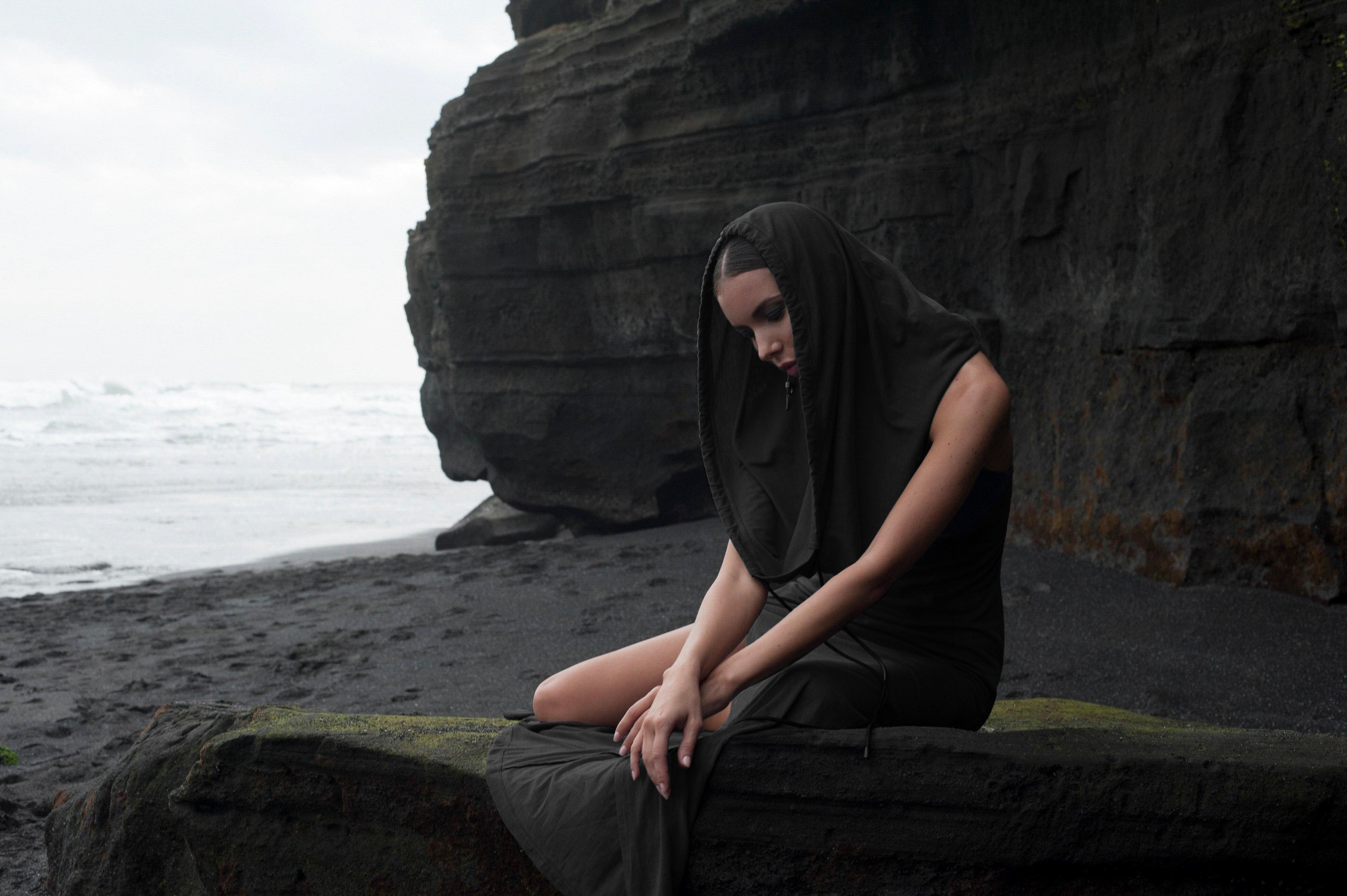 Makaira Dress - - Apparel - Limited Edition Apparel, Accessories, and Original Fine Art Prints, Home Decor, Feminist Minimalist Gothic Design, Made to Order, Double Kick, Signed and Numbered