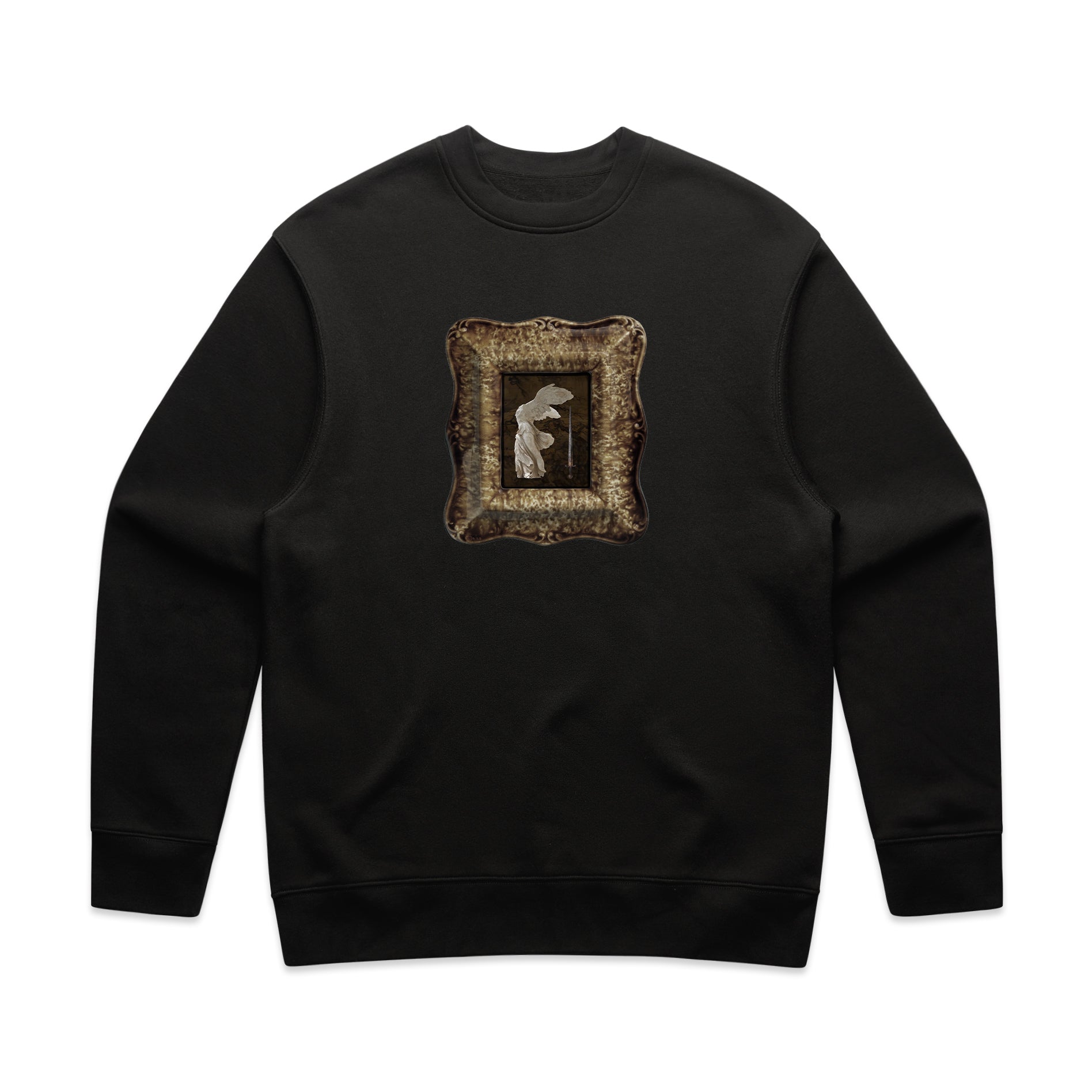 Limited Edition | Winged Ruin Crewneck - - Apparel - Limited Edition Apparel, Accessories, and Original Fine Art Prints, Home Decor, Feminist Minimalist Gothic Design, Made to Order, Double Kick, Signed and Numbered