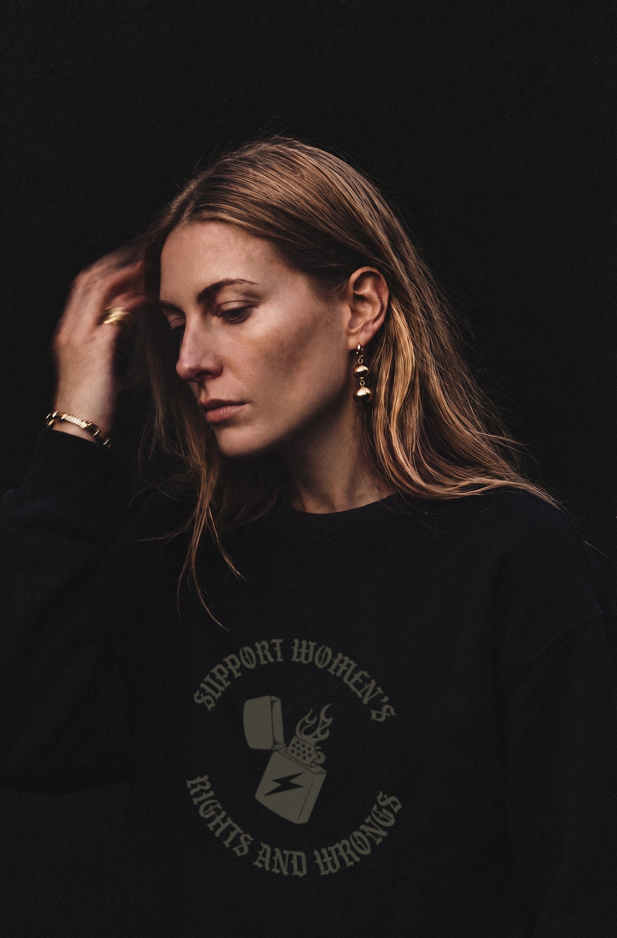 Support Women's Rights and Wrongs Crewneck