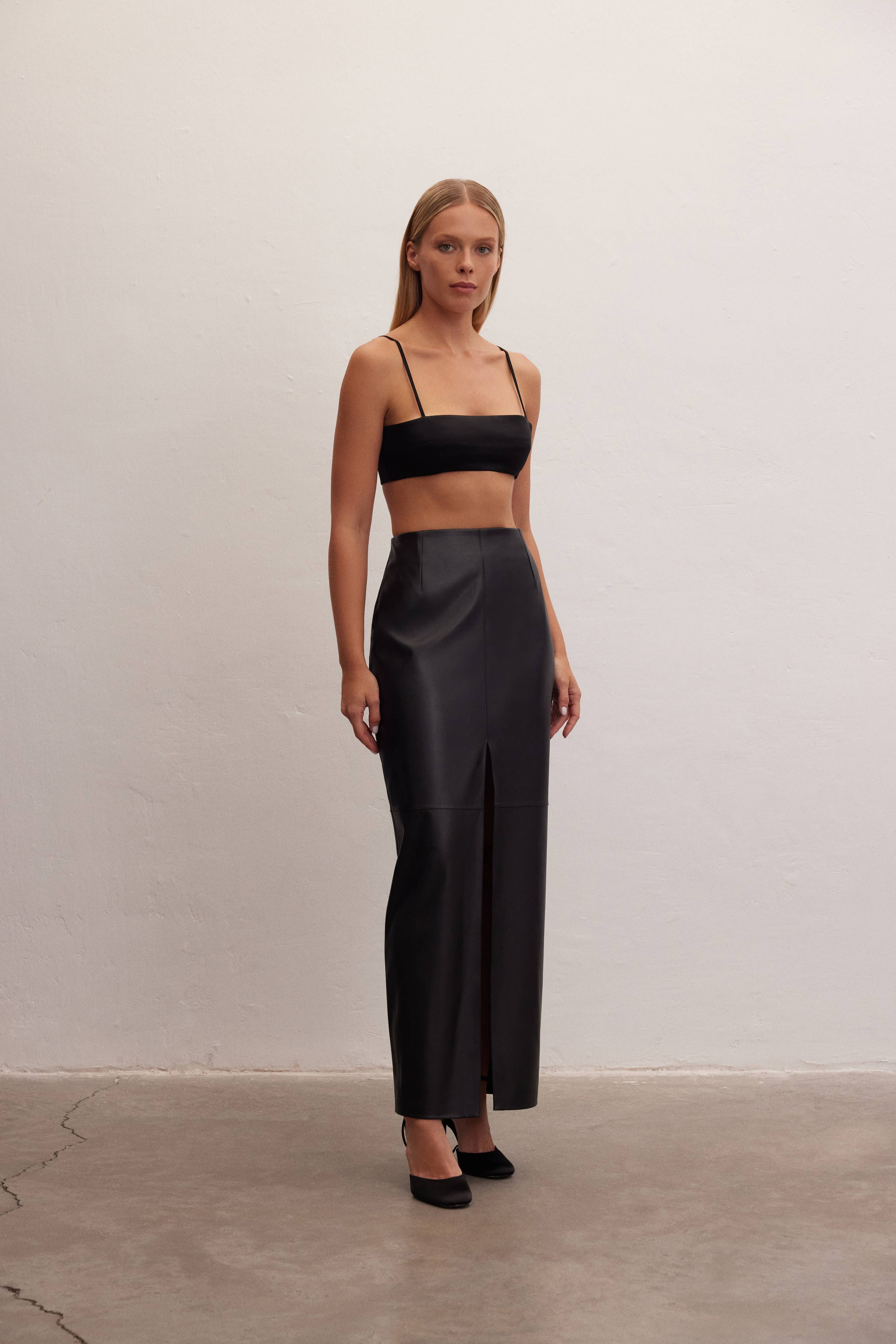 Noir Skirt - Black - Apparel - Limited Edition Apparel, Accessories, and Original Fine Art Prints, Home Decor, Feminist Minimalist Gothic Design, Made to Order, Double Kick, Signed and Numbered