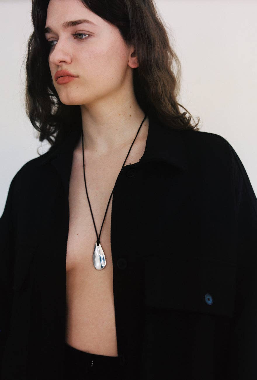 Pebble Pendant Necklace - - Accessories - Limited Edition Apparel, Accessories, and Original Fine Art Prints, Home Decor, Feminist Minimalist Gothic Design, Made to Order, Double Kick, Signed and Numbered