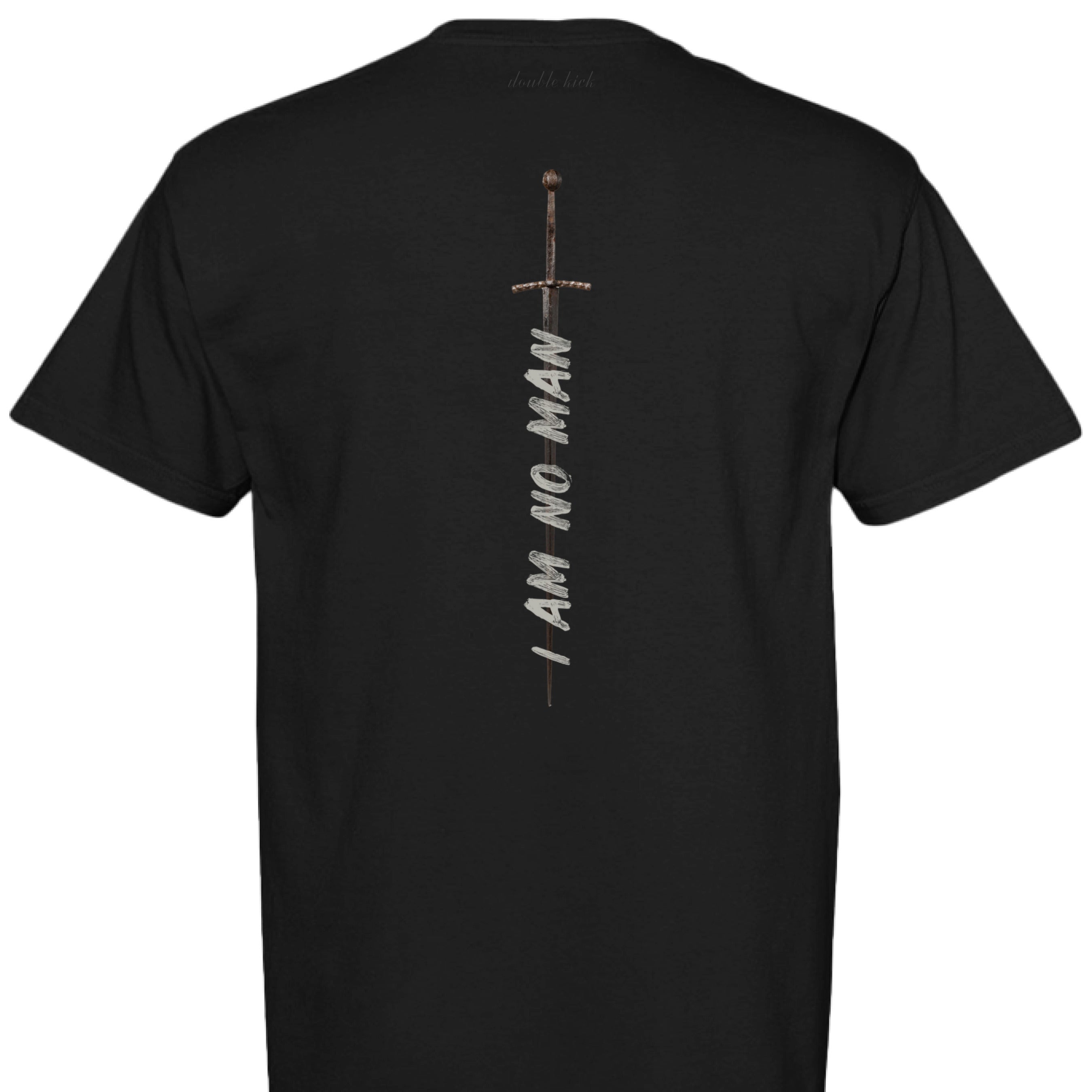 I Am No Man Tee - Black - Apparel - Limited Edition Apparel, Accessories, and Original Fine Art Prints, Home Decor, Feminist Minimalist Gothic Design, Made to Order, Double Kick, Signed and Numbered