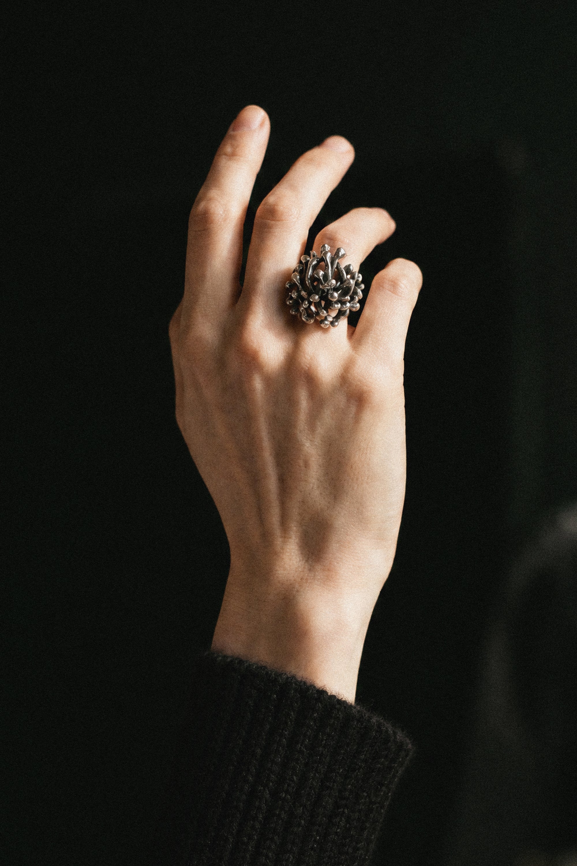 Sprawl Brutalist Ring - - Jewelry - Limited Edition Apparel, Accessories, and Original Fine Art Prints, Home Decor, Feminist Minimalist Gothic Design, Made to Order, Double Kick, Signed and Numbered