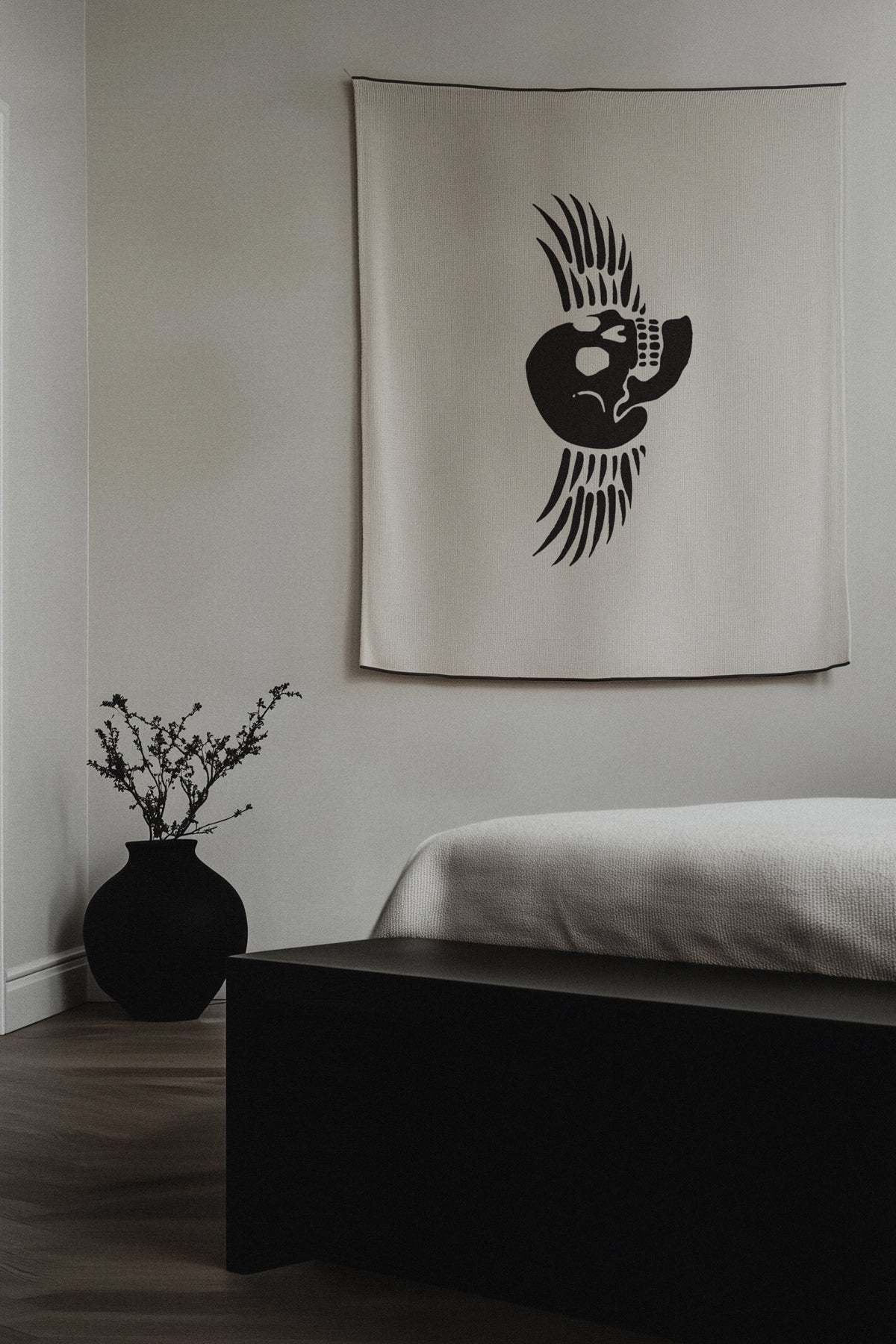 Knit Tapestry Blanket | Skull