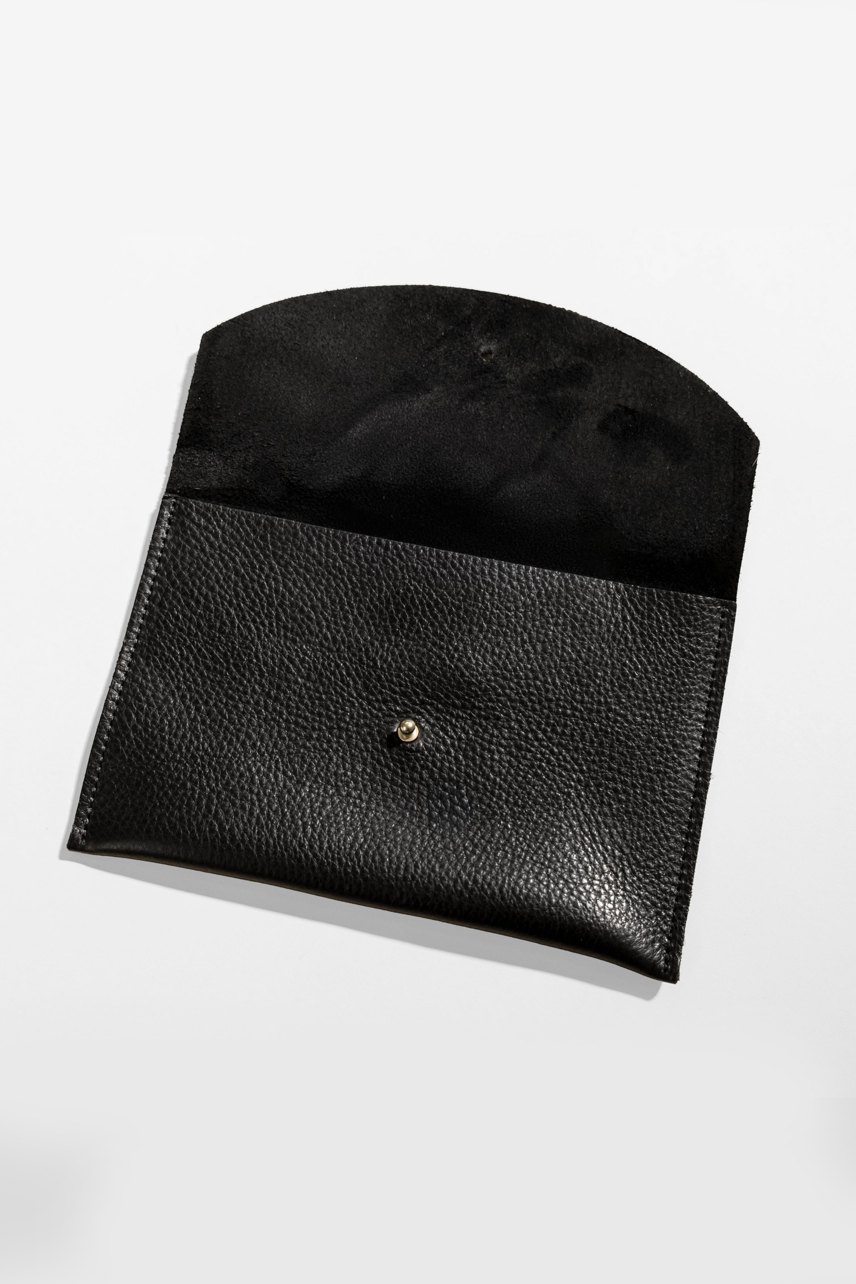 Grained Leather Envelope - - Accessories - Limited Edition Apparel, Accessories, and Original Fine Art Prints, Home Decor, Feminist Minimalist Gothic Design, Made to Order, Double Kick, Signed and Numbered