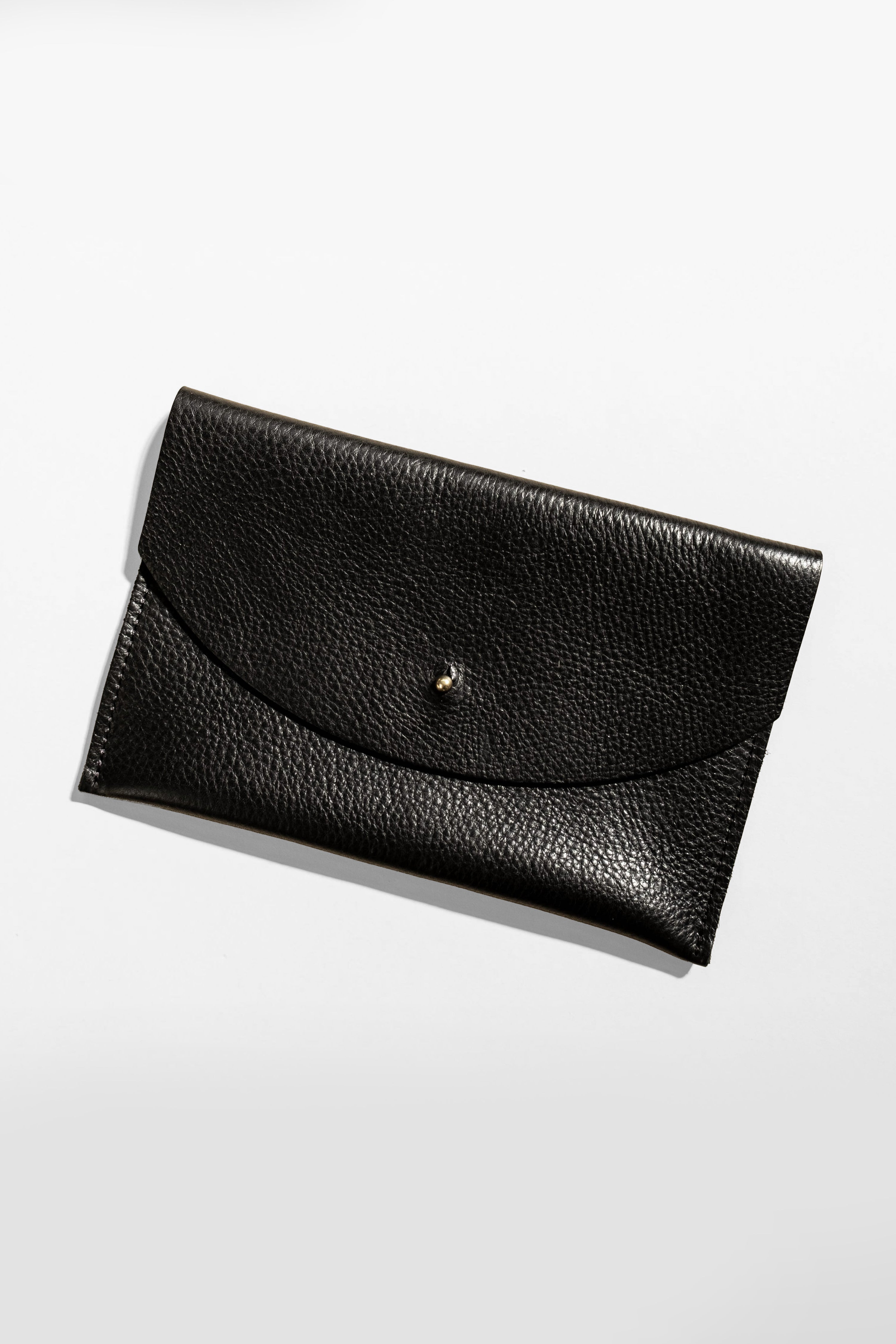 Grained Leather Envelope - - Accessories - Limited Edition Apparel, Accessories, and Original Fine Art Prints, Home Decor, Feminist Minimalist Gothic Design, Made to Order, Double Kick, Signed and Numbered