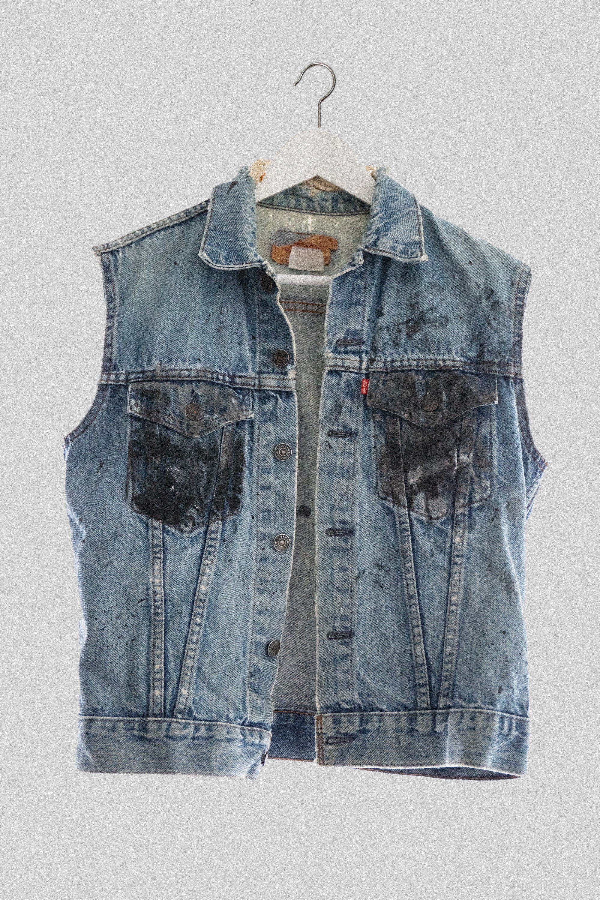 Painted Vintage Levi's Vest | Small