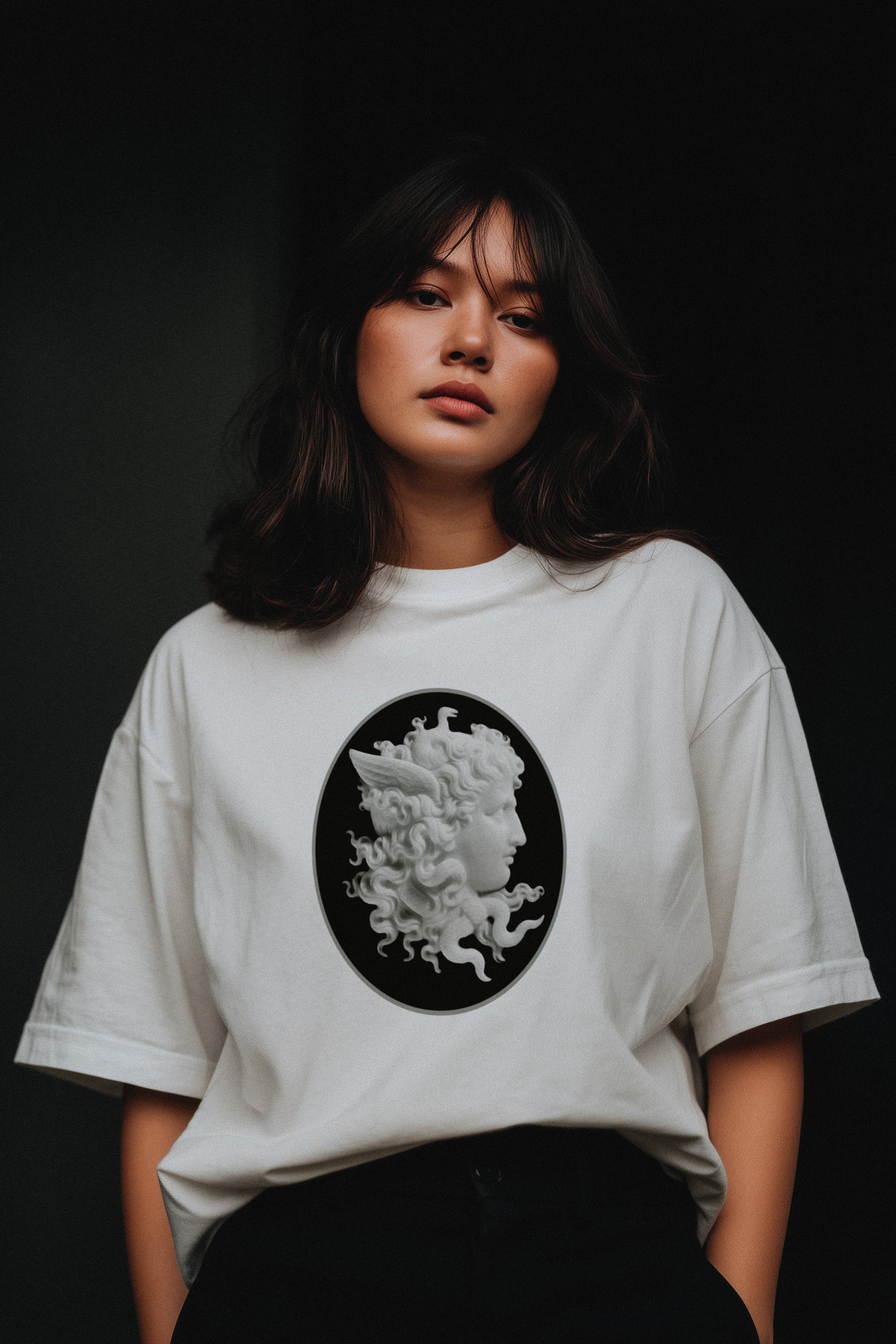 Medusa Tee - - Apparel - Limited Edition Apparel, Accessories, and Original Fine Art Prints, Home Decor, Feminist Minimalist Gothic Design, Made to Order, Double Kick, Signed and Numbered