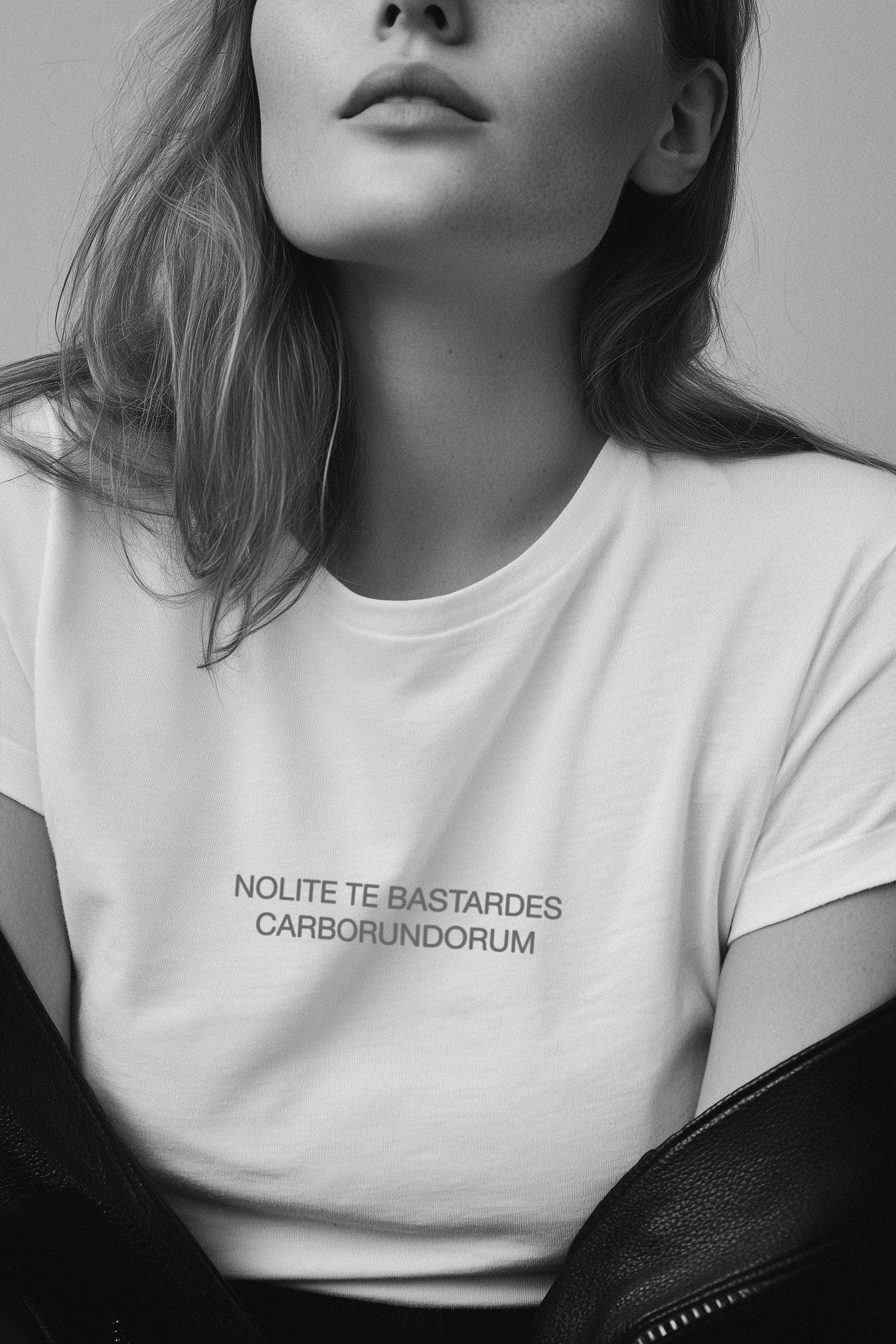 Nolite te Bastardes Tee - - Apparel - Limited Edition Apparel, Accessories, and Original Fine Art Prints, Home Decor, Feminist Minimalist Gothic Design, Made to Order, Double Kick, Signed and Numbered
