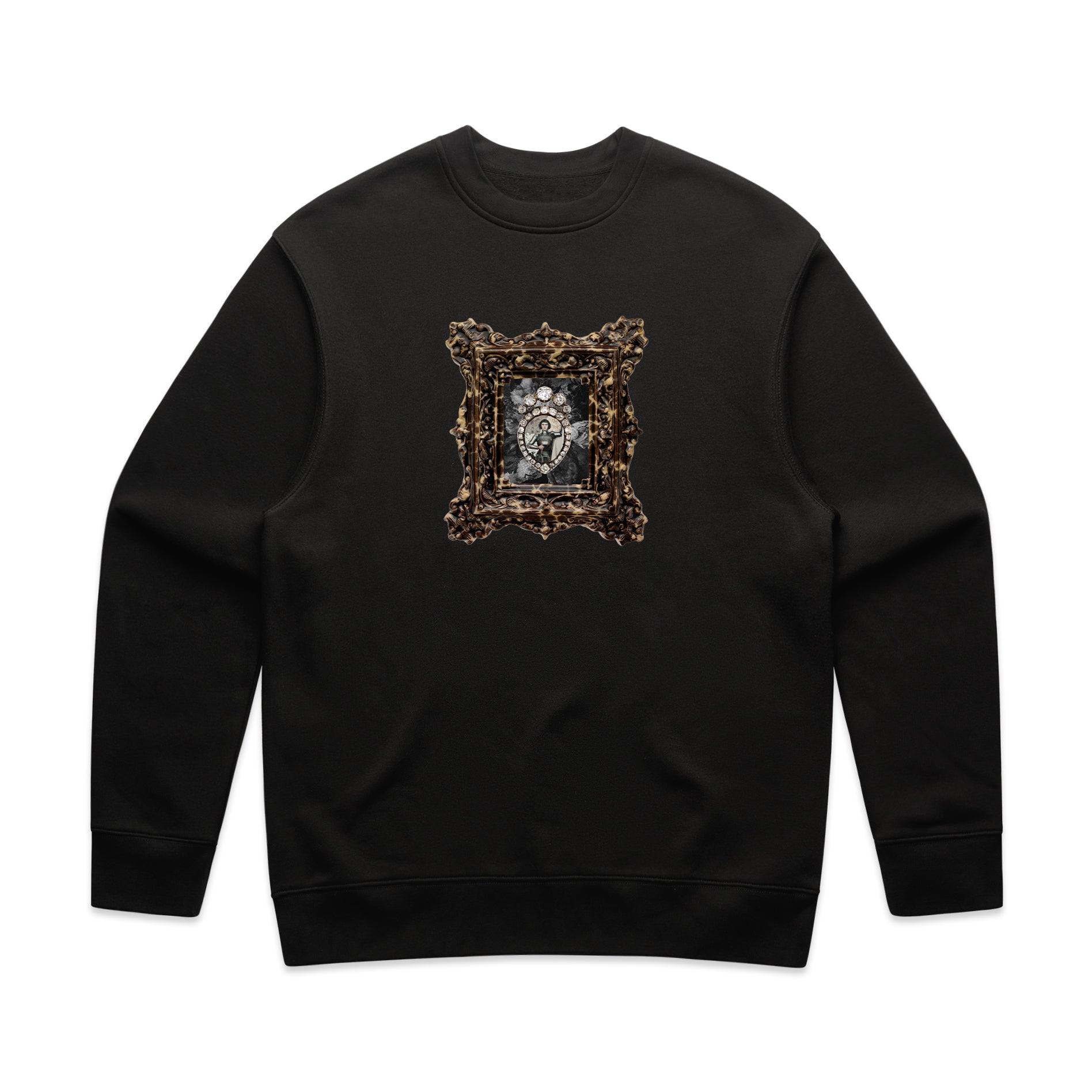 Limited Edition | Our Lady of Iron Crewneck - - Apparel - Limited Edition Apparel, Accessories, and Original Fine Art Prints, Home Decor, Feminist Minimalist Gothic Design, Made to Order, Double Kick, Signed and Numbered