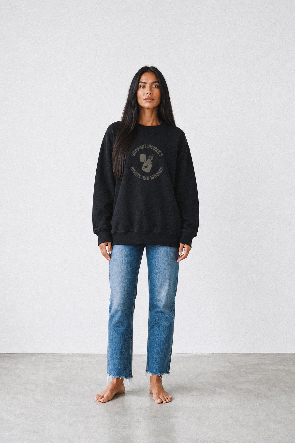 Support Women's Rights and Wrongs Crewneck