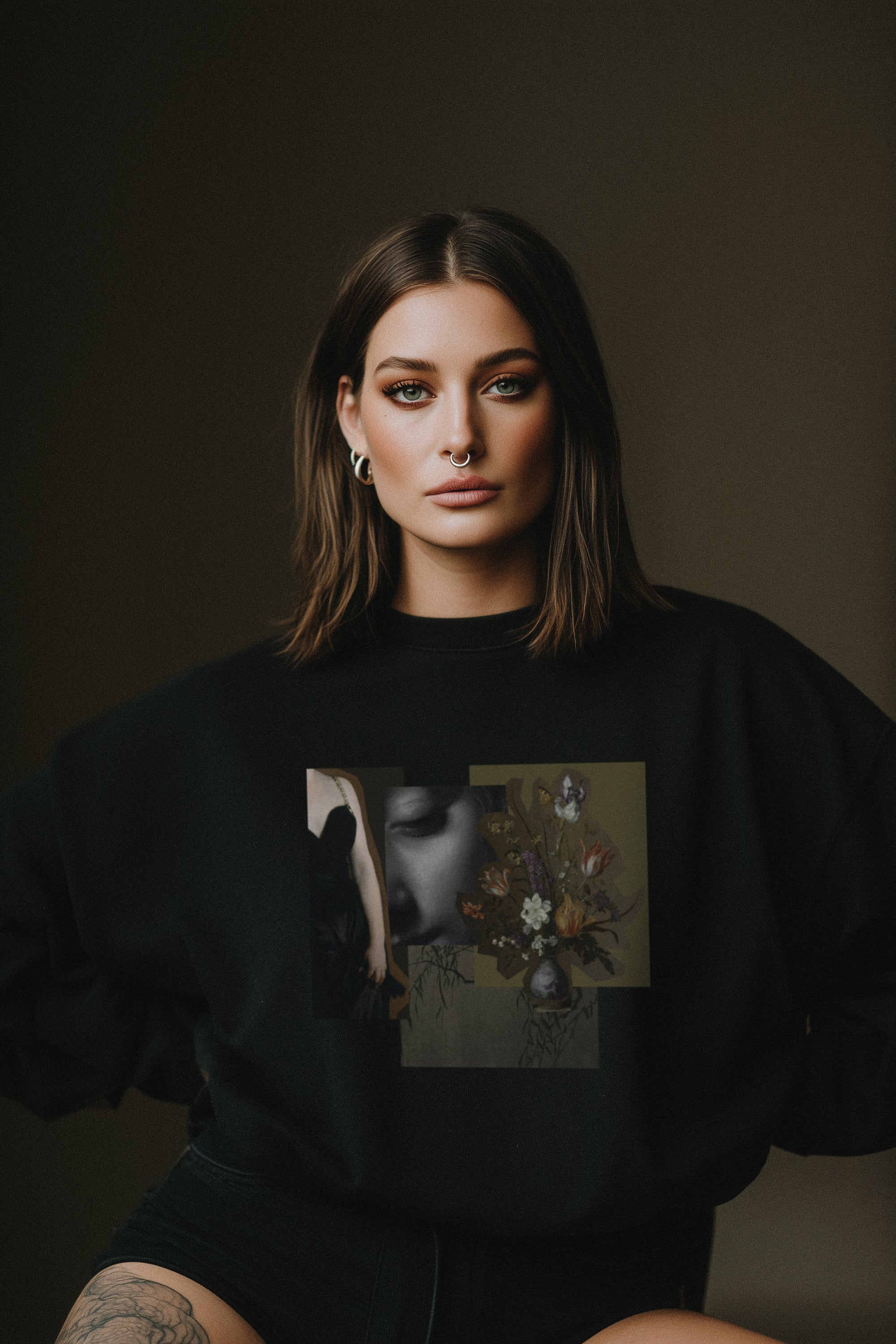 Limited Edition | The Third Space Crewneck - - Apparel - Limited Edition Apparel, Accessories, and Original Fine Art Prints, Home Decor, Feminist Minimalist Gothic Design, Made to Order, Double Kick, Signed and Numbered