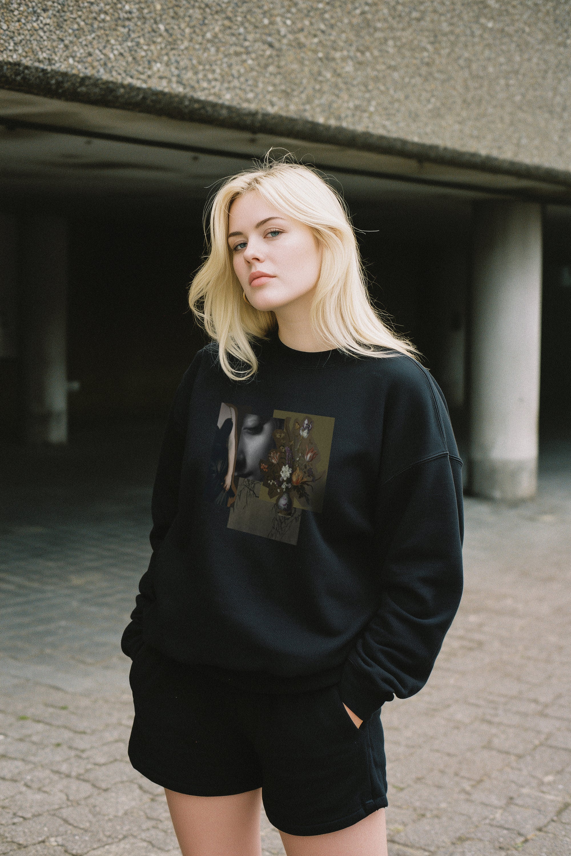 Limited Edition | The Third Space Crewneck - - Apparel - Limited Edition Apparel, Accessories, and Original Fine Art Prints, Home Decor, Feminist Minimalist Gothic Design, Made to Order, Double Kick, Signed and Numbered